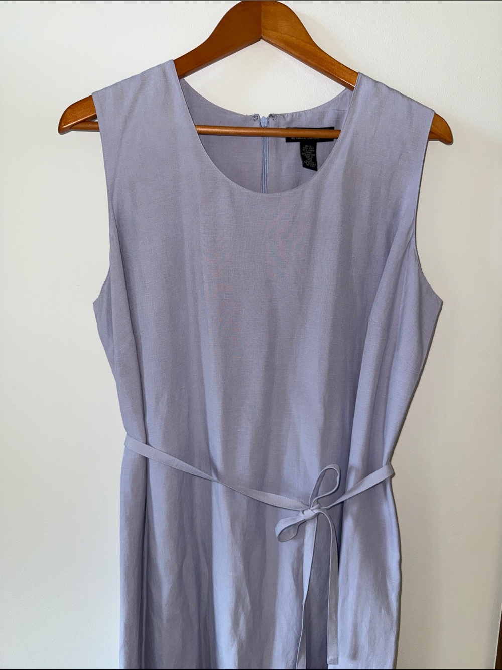 Valerie Stevens Vintage 90s Silk Linen Lilac Sleeveless Maxi Dress